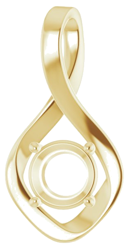 Pakabukas „Infinity-Inspired“ 585 Geltonojo Aukso Round 7mm (1)