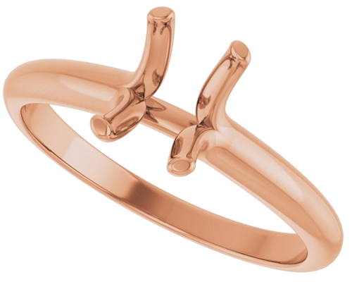 Sužadėtuvių Žiedas „Solitaire“ 14k rose gold Emerald 7mm x 5mm (5)
