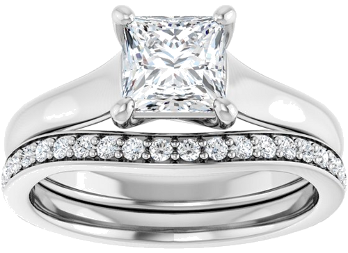 Sužadėtuvių Žiedas „Solitaire“ 950 Platinos Square 5.5mm (8)