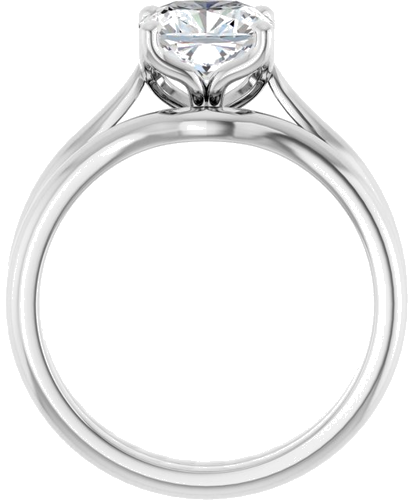 Sužadėtuvių Žiedas „Solitaire“ 14k white gold Cushion 7mm (7)