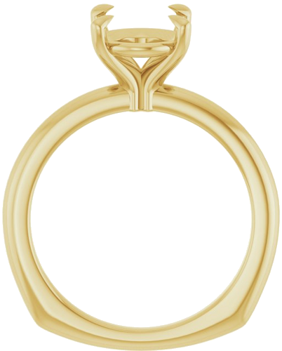 Sužadėtuvių Žiedas „Claw-Prong Euro Shank“ 14k yellow gold Oval 10mm x 8mm (2)
