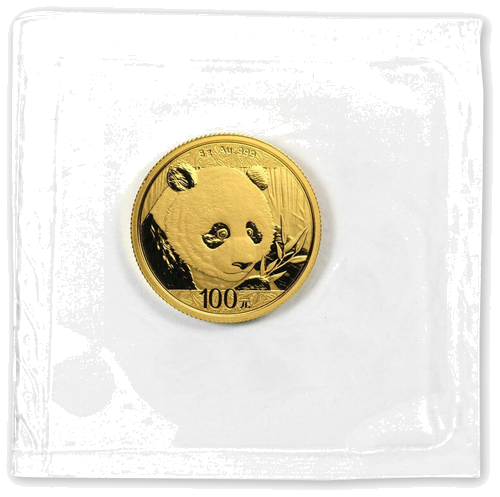 8 g Panda Kinija 100 juanių auksinė moneta 2018 (3)
