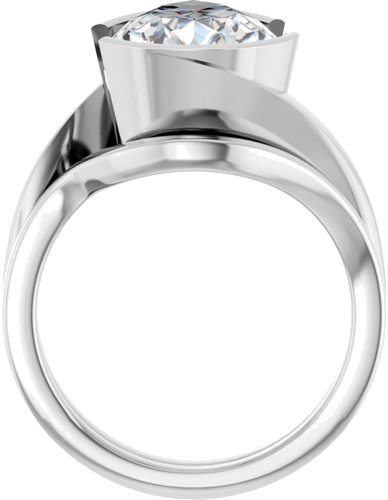 Sužadėtuvių Žiedas „Half-Bezel Solitaire“ 925 Sidabro Pear 15mm x 10mm (7)