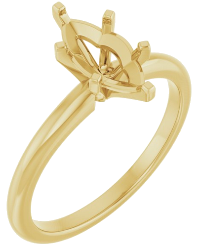 Sužadėtuvių Žiedas 14k yellow gold Marquise 10mm x 5mm (1)