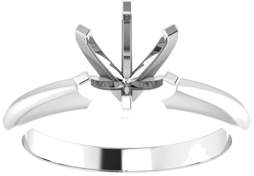 Platinum 6-6.6 mm Round 6-Prong Solitaire Ring Mounting (3)