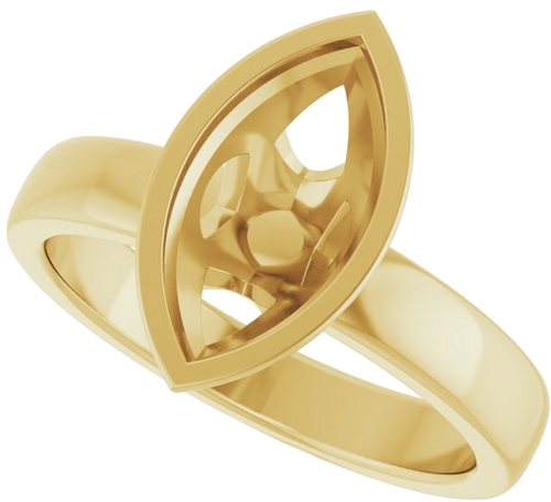 Sužadėtuvių Žiedas „Bezel-Set Solitaire“ 14k yellow gold Marquise 12mm x 6mm (5)