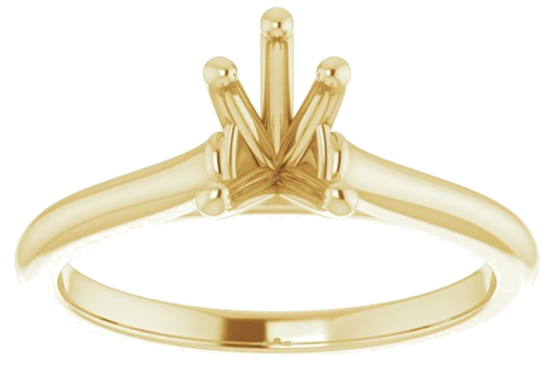 14K Yellow 7x5 mm Pear Solitaire Engagement Ring Mounting (3)
