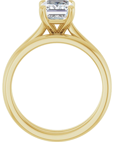 Sužadėtuvių Žiedas 14k yellow gold Emerald 8mm x 6mm (7)