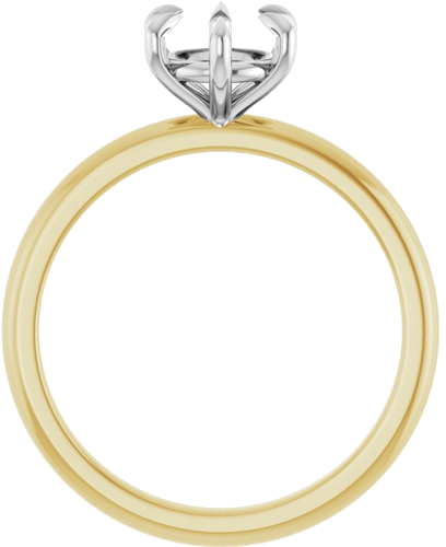 Sužadėtuvių Žiedas „Claw-Prong“ 14k yellow/white gold Round 6.5mm (2)