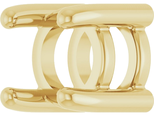 Pakabukas „Round 4-Prong Cabochon“ 585 Geltonojo Aukso Round 4mm (2)