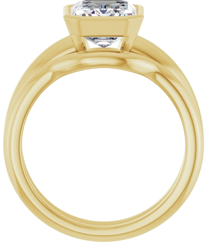 14K Yellow 9x7 mm Emerald Engagement Ring Mounting (7)