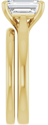 Sužadėtuvių Žiedas 14k yellow gold Emerald 8.5mm x 6.5mm (9)