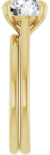 14K Yellow  8 mm Round Solitaire Engagement Ring Mounting (9)