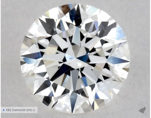 0.5 carat F-VS1 Excellent cut Natūralus Round Deimantas (1)