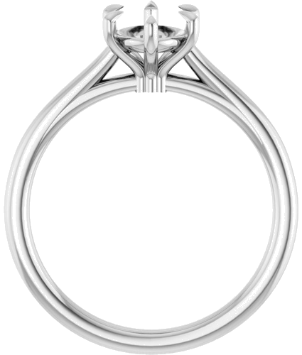 Sužadėtuvių Žiedas „Claw-Pong“ 14k white gold Oval 8mm x 6mm (2)
