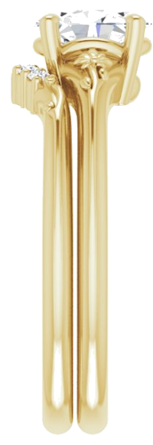 Sužadėtuvių Žiedas „Solitaire“ 585 Geltonojo Aukso Oval 7mm x 5mm (9)