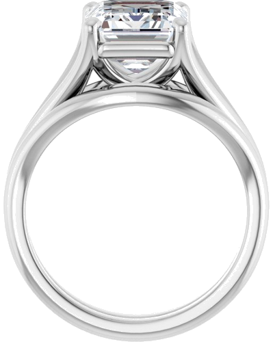 Sužadėtuvių Žiedas „Solitaire“ 10k white gold Emerald 10mm x 8mm (7)