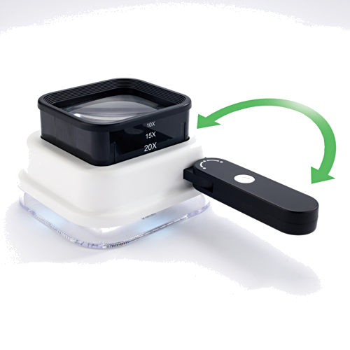Sulankstomas didinamasis stiklas 10x, 15x, 20x (2)