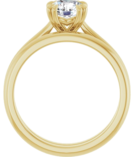 18K Yellow 6.5 mm Round Solitaire Engagement Ring Mounting (7)