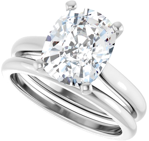 Sužadėtuvių Žiedas 14k white gold Elongated Cushion 10mm x 8mm (10)