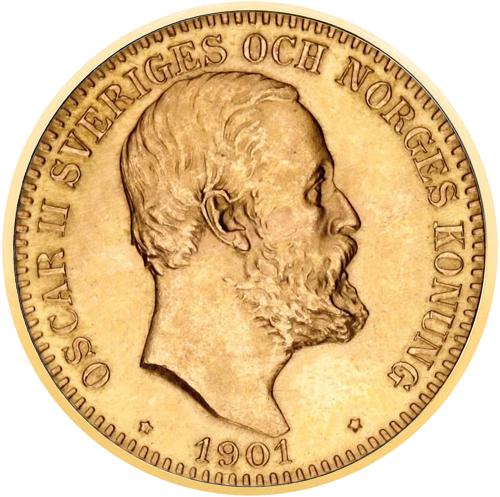 20 крони Оскар II (1876–1902) Швеция златна монета (1)