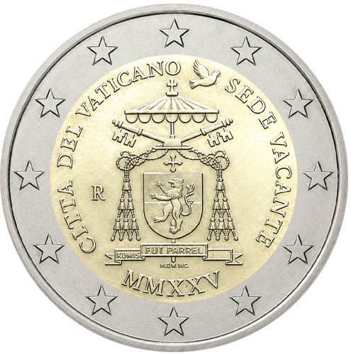 2025 Vatikāns Sede Vacante 2 eiro monēta (2)