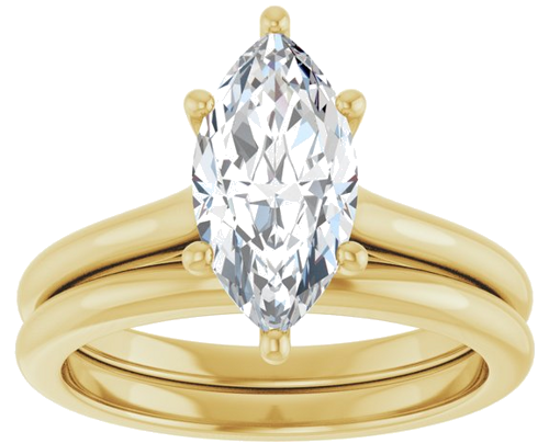 14K Yellow 12x6 mm Marquise Solitaire Engagement Ring Mounting (8)