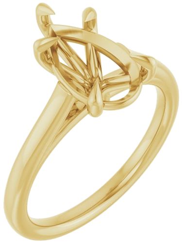 Sužadėtuvių Žiedas „Claw-Pong“ 14k yellow gold Pear 11.5mm x 7mm (1)