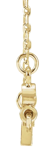 Pakabukas „Accented Sideways Cross“ 14k yellow gold Round 2mm (2)