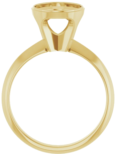 Sužadėtuvių Žiedas „Solitaire“ 585 Geltonojo Aukso Oval 10mm x 8mm (2)