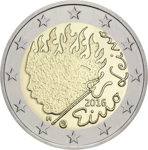 2016 Finland Eino Leino 2 euro coin (1)