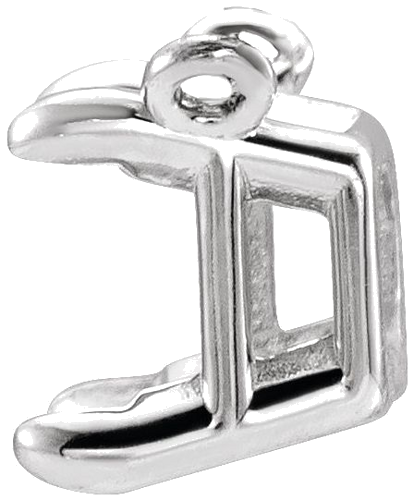 Pakabukas „Emerald Claw-Prong“ 585 Baltojo Aukso Emerald 7mm x 5mm (2)