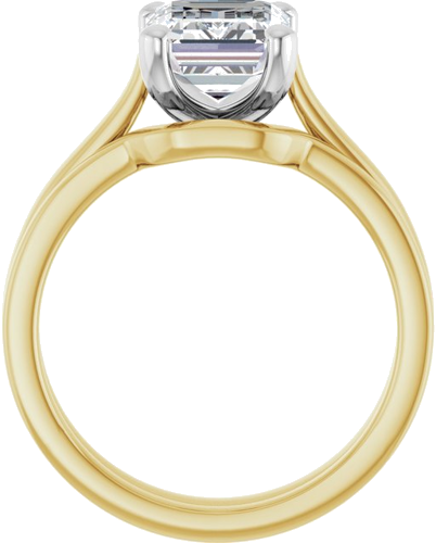 Sužadėtuvių Žiedas „Solitaire“ 585 Baltojo Ir Geltonojo Aukso Emerald 9mm x 7mm (7)