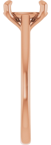 14K Rose  9x7 mm Oval Solitaire Engagement Ring Mounting (4)