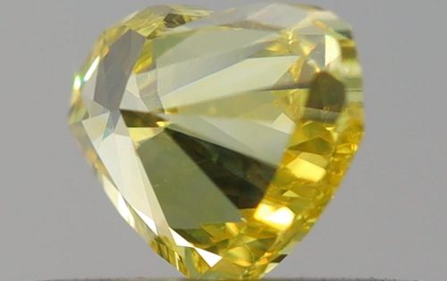 0.41 carat Fancy Vivid Yellow-SI1 Natūralus Heart Deimantas (1)