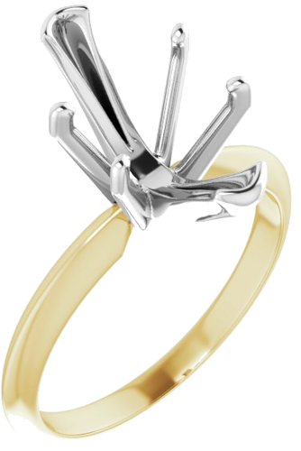 Sužadėtuvių Žiedas „V-End Light Solitaire“ 585 Baltojo Ir Geltonojo Aukso Marquise 15mm x 7mm (1)