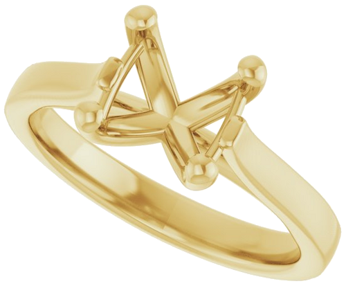 Sužadėtuvių Žiedas 18k yellow gold Round 8mm (5)