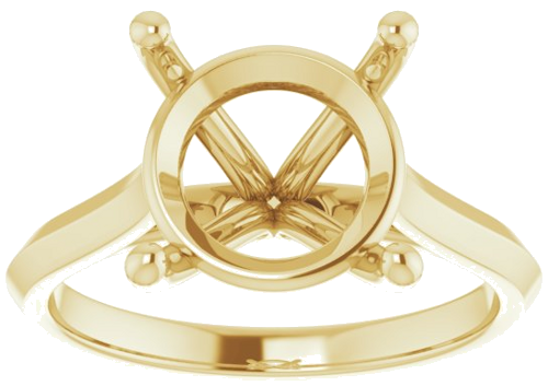 Sužadėtuvių Žiedas „Claw-Prong“ 14k yellow gold Round 11mm (3)
