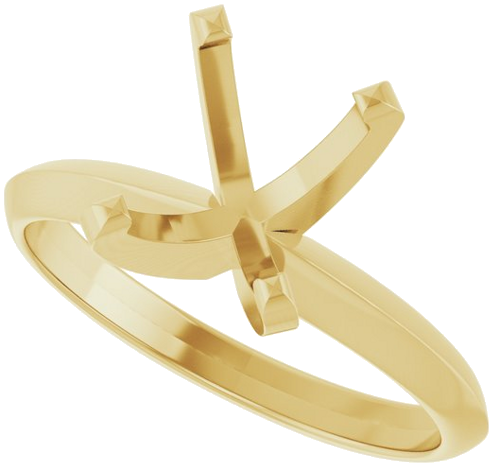 Sužadėtuvių Žiedas „Lightweight Solitaire“ 14k yellow gold Elongated Cushion 9mm x 7mm (5)