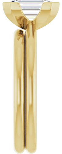 Sužadėtuvių Žiedas „Solitaire“ 585 Geltonojo Aukso Emerald 8mm x 6mm (9)