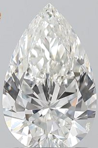 1.32 carat H-SI1 Natūralus Pear Deimantas (1)