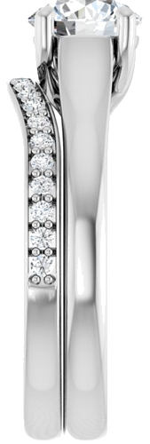 Sužadėtuvių Žiedas „Solitaire“ 18k white gold Round 6.5mm (9)