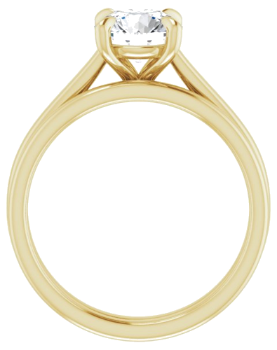 14K Yellow  7 mm Round Solitaire Engagement Ring Mounting (7)