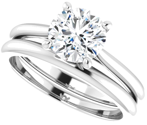 Sužadėtuvių Žiedas „Solitaire“ 950 Platinos Round 7mm (10)