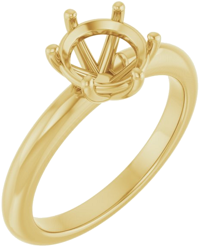 Sužadėtuvių Žiedas 14k yellow gold Round 7.4mm (1)