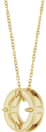 Pakabukas „Claw-Prong Bezel-Style Solitaire“ 14k yellow gold Round 7.5mm (2)