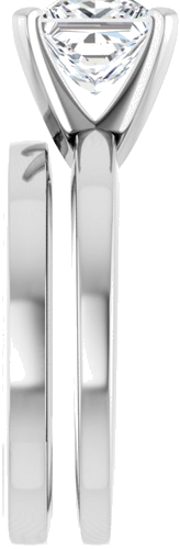 Sužadėtuvių Žiedas „Solitaire“ 14k white gold Square 6.5mm (9)