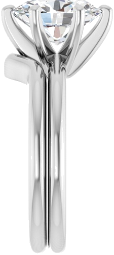 Sužadėtuvių Žiedas „Solitaire“ 585 Baltojo Aukso Oval 10mm x 8mm (9)