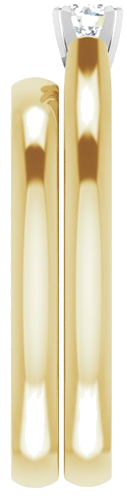 Sužadėtuvių Žiedas „Solitaire“ 14k yellow/white gold Round 3.2mm (8)