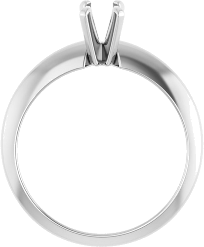 14K White 5.5x3.6 mm Emerald Solitaire Engagement Ring Mounting (2)